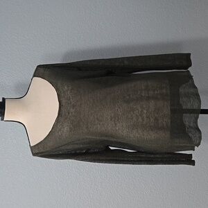 FEEL THE PIECE by Terre Jacobs Olive Linen Blend Scoop Neck Sweater One Size M/L